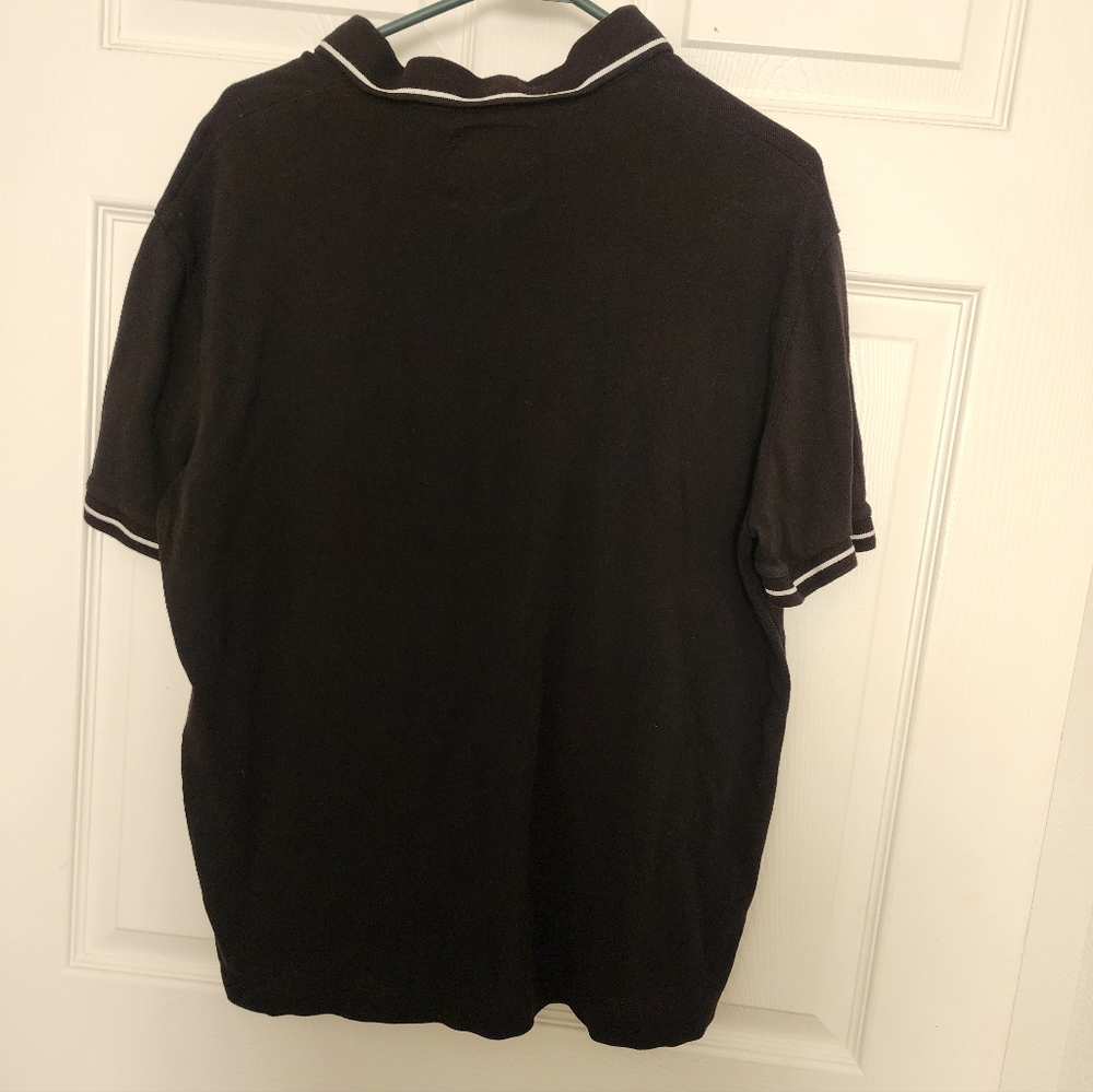 Armani Exchange Icon Period Black Polo with White Accents - Picture 4 of 4